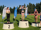 Katja Luukkola voitti Häme Gamesien 100 metrin kisan Riihimäellä ajalla 11,96.